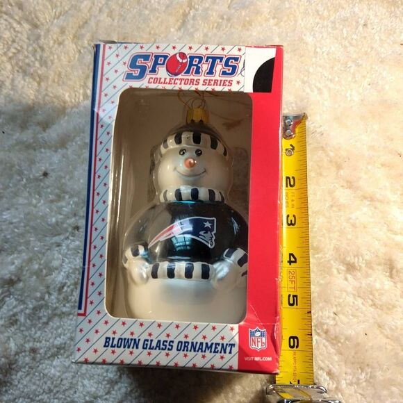 NFL New England Patriots Blown Glass Ornament NWT - Picture 14 of 15